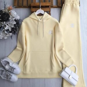 طقم فوتر ستاتي باللون الأصفر بنانه