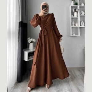 فستان قماش جكار مطبع