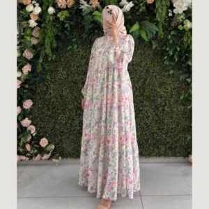 فستان مورد بألوان صيفية