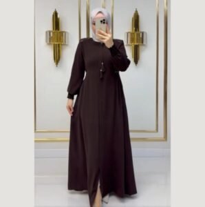 عباية كريب ايطالي سحاب كامل