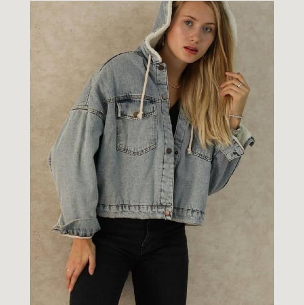 جاكيت جينز مبطن جاكيت جينز مبطن