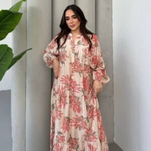 فستان مورد بألوان صيفية