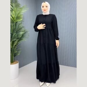 فستان فلو اكمام زم دانتيل ع الصدر