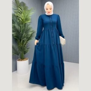 فستان فلو اكمام زم دانتيل ع الصدر