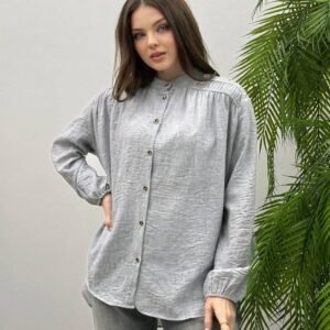 قميص فلو كوم زم رمادي فاتح 