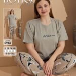 بجامة ستاتي over size لون الزيتي