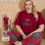 بجامة ستاتي over size لون خمري