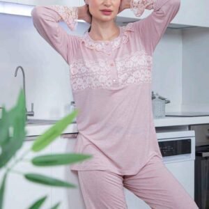 بجامة قطن كم طويل