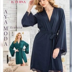 روب قطن قصير كم طويل دانتيل