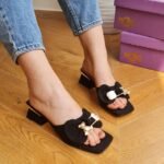 هيلز كعب وسط نعل طبي لون أسود