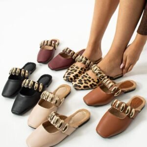 سليبر جلد مبطن فرو