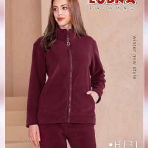 بجامات فيليز مبطن فرو اللون الخمري