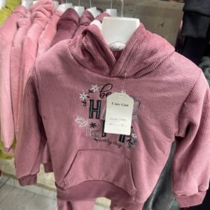 بجامة بيبي مخمل مبطن فرو اللون الموف