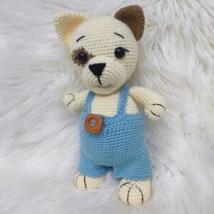 دمية لطيفة بالكروشيه بشكل كلب