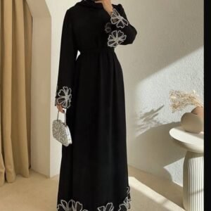 عباية شك ألماس قماش كريب ايطالي 